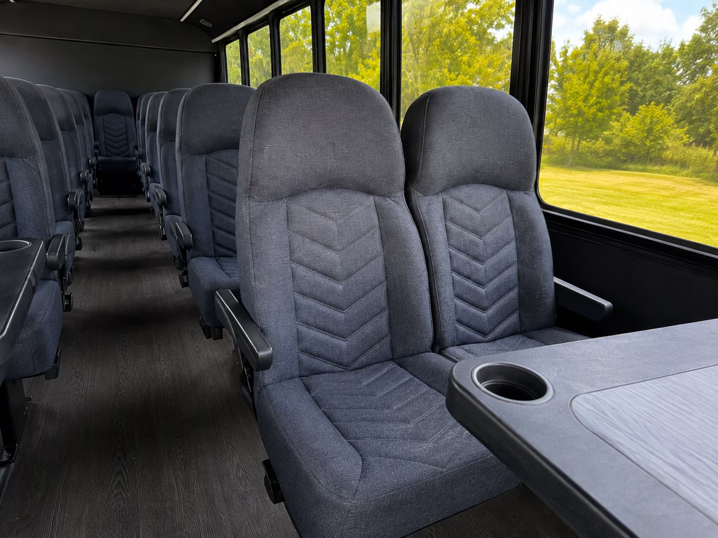 huntsville event transportation on a private charter bus